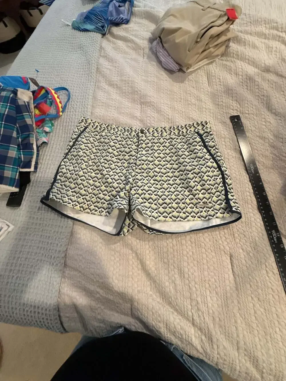 parke & ronen geometric pattern athletic shorts